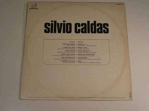 | Casa do Colecionador Álbum Vinil Disco Silvio Caldas - Sucessos parada 1974 / 1983 - Excelente estado