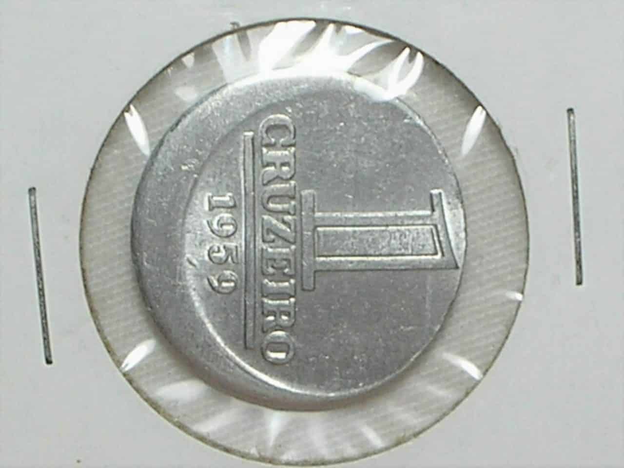 | Casa do Colecionador Boné) Flor de Cunho) 1 cruzeiro - 1959 / Aluminio / cod. 1007