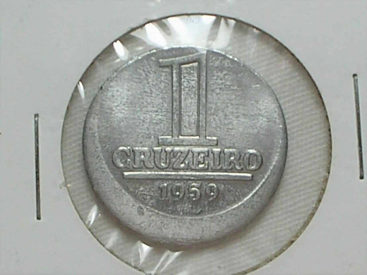 | Casa do Colecionador Boné) Flor de Cunho) 1 cruzeiro - 1959 / Aluminio / cod. 1007