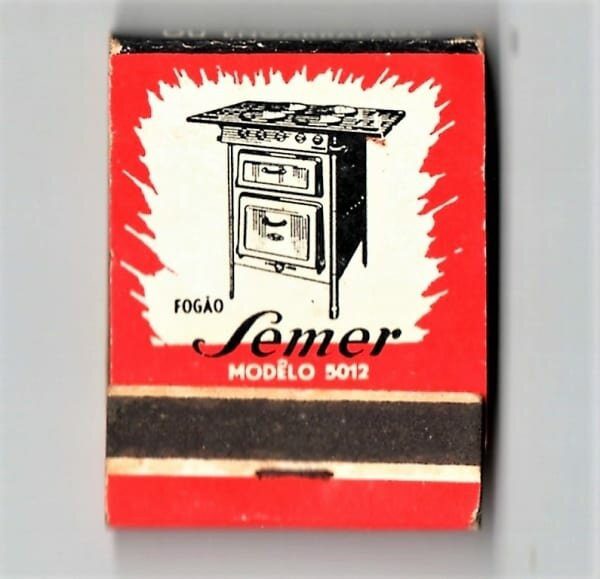 | Casa do Colecionador Caixa De Fosforos - Fogões Semer - Anos 50 - Filuminismo