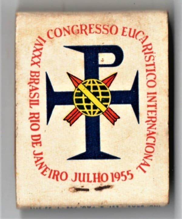 | Casa do Colecionador Caixa De Fosforos - Mesbla / XXXVI Congresso Eucaristico RJ - Anos 50 - Filuminismo