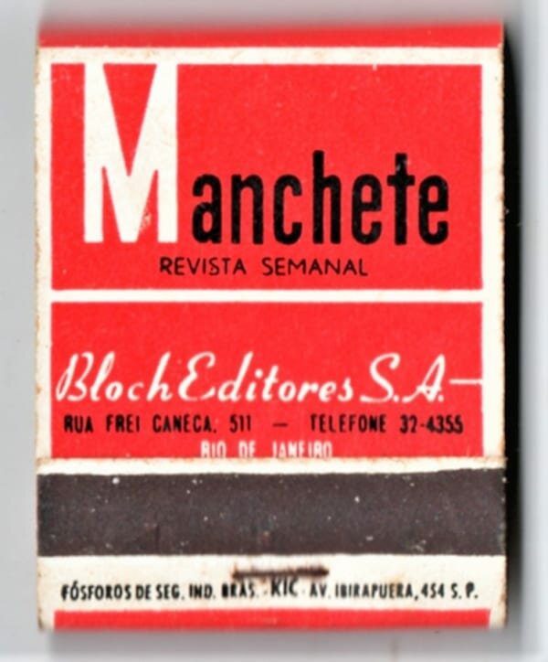 | Casa do Colecionador Caixa De Fosforos - Revista Manchete - Bloch Editores - Filuminismo - Anos 60