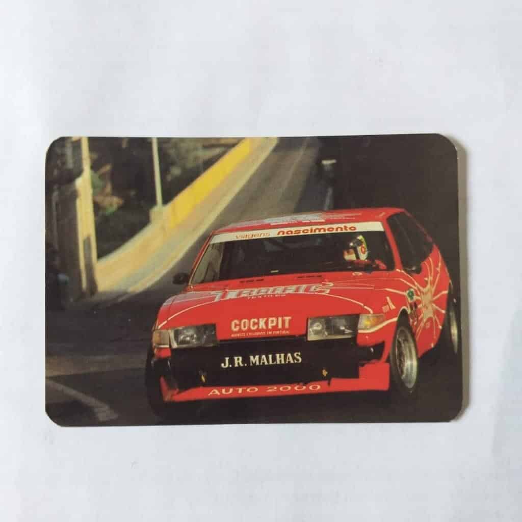 Calendário de Bolso (Tema Automobilismo) Alfa Romeo - Pedro Meireles - Ano 1986 - Calendário Estrangeiro (Portugal)
