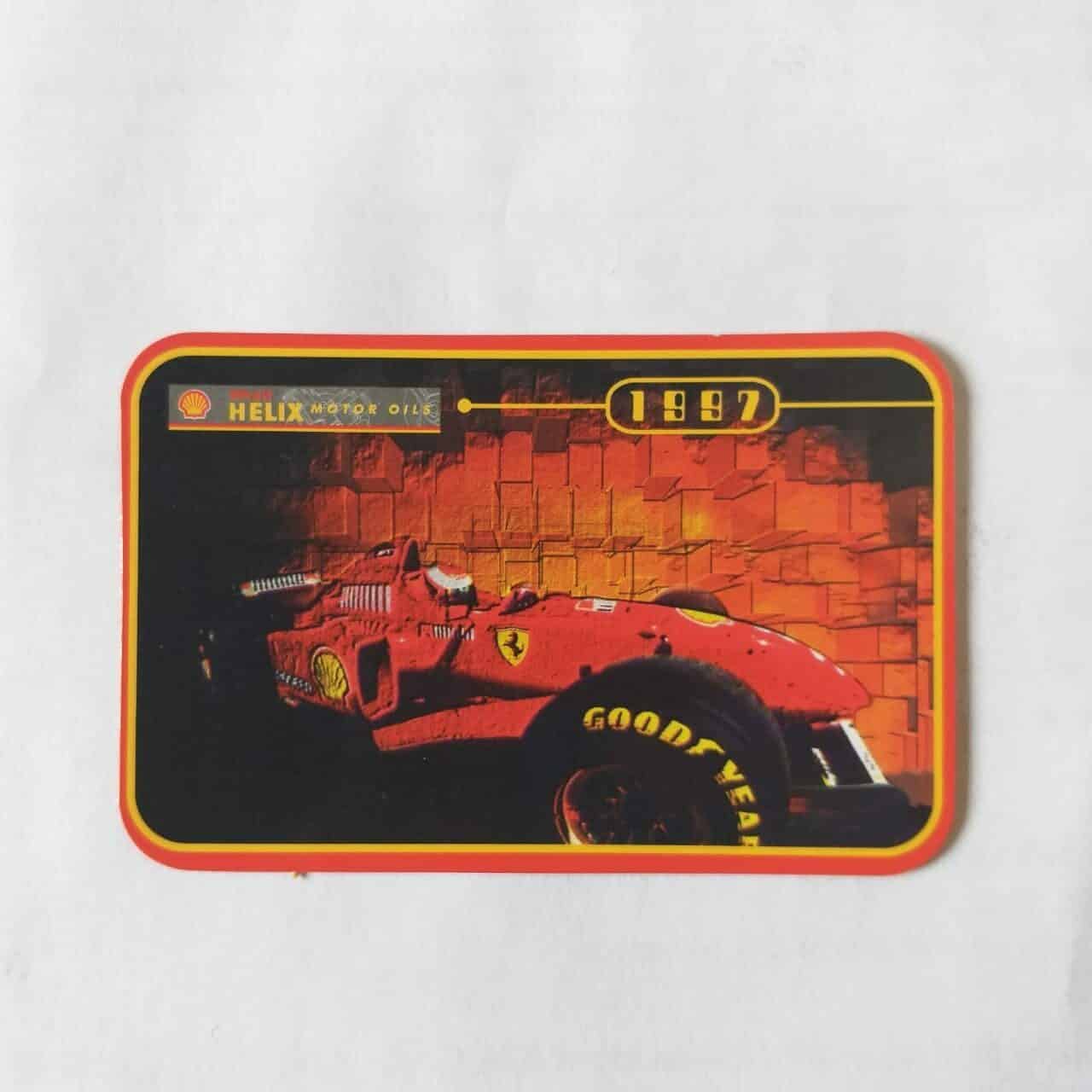 Calendário de Bolso (Tema Automobilismo - Fórmula 1 - F1) Ferrari - Ano 1997 - Calendário Estrangeiro (Portugal)