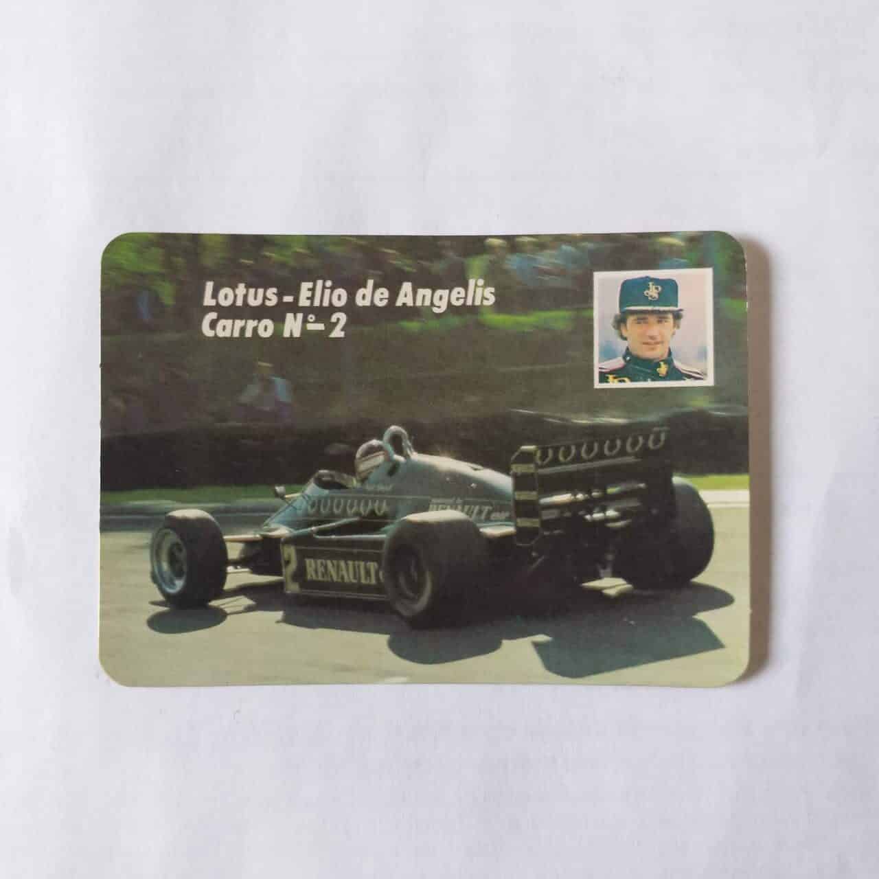 Calendário de Bolso (Tema Automobilismo - Fórmula 1 - F1) Lotus - Elio de Angelis - Carro Nº 02 - Ano 1985 - Calendário Estrangeiro (Portugal)