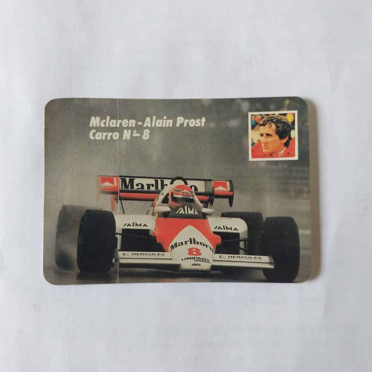 Calendário de Bolso (Tema Automobilismo - Fórmula 1 - F1) Mclaren - Alain Prost - Carro Nº 08 - Ano 1985 - Calendário Estrangeiro (Portugal)