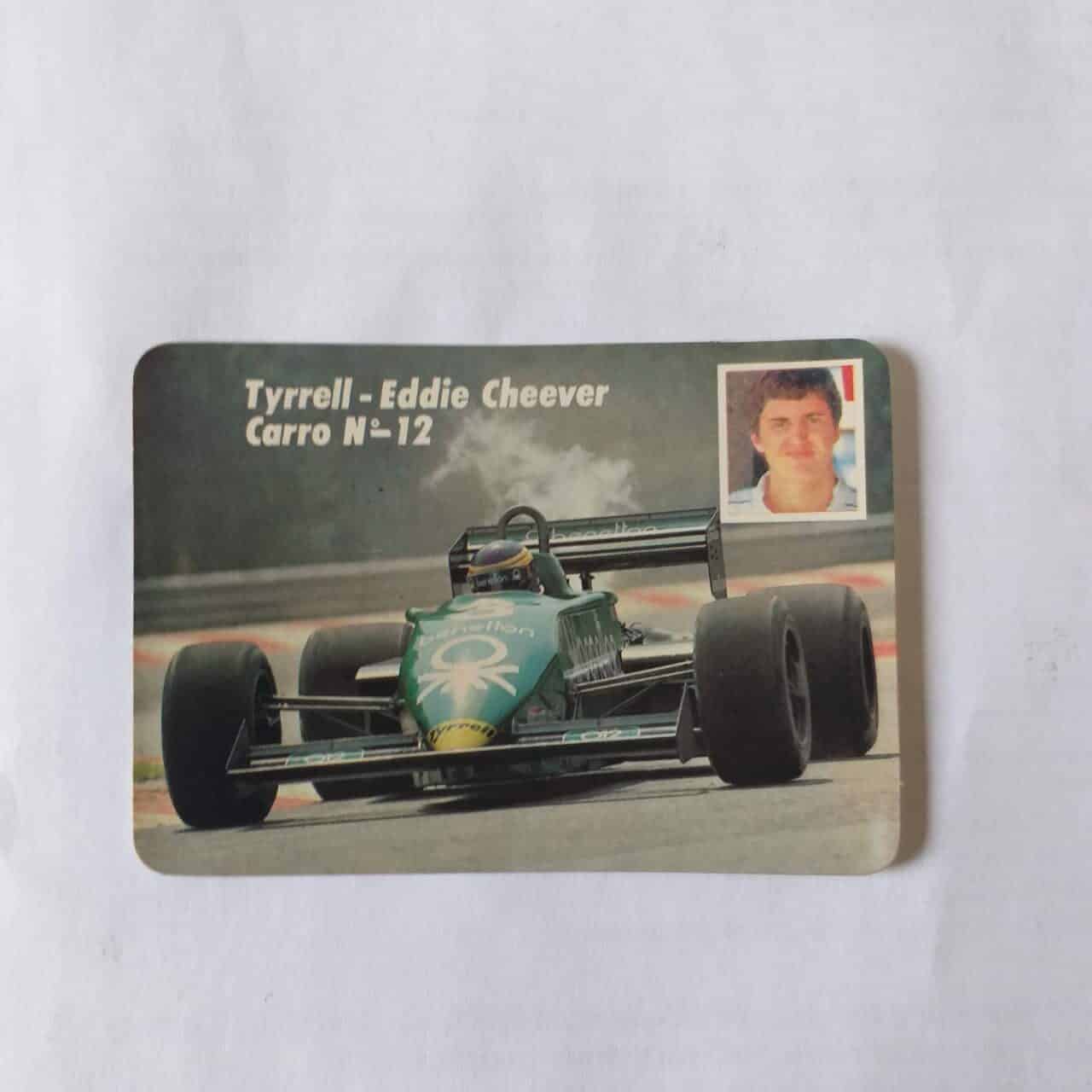 Calendário de Bolso (Tema Automobilismo - Fórmula 1 - F1) Tyrrell - Eddie Cheever - Carro Nº 12 - Ano 1985 - Calendário Estrangeiro (Portugal)
