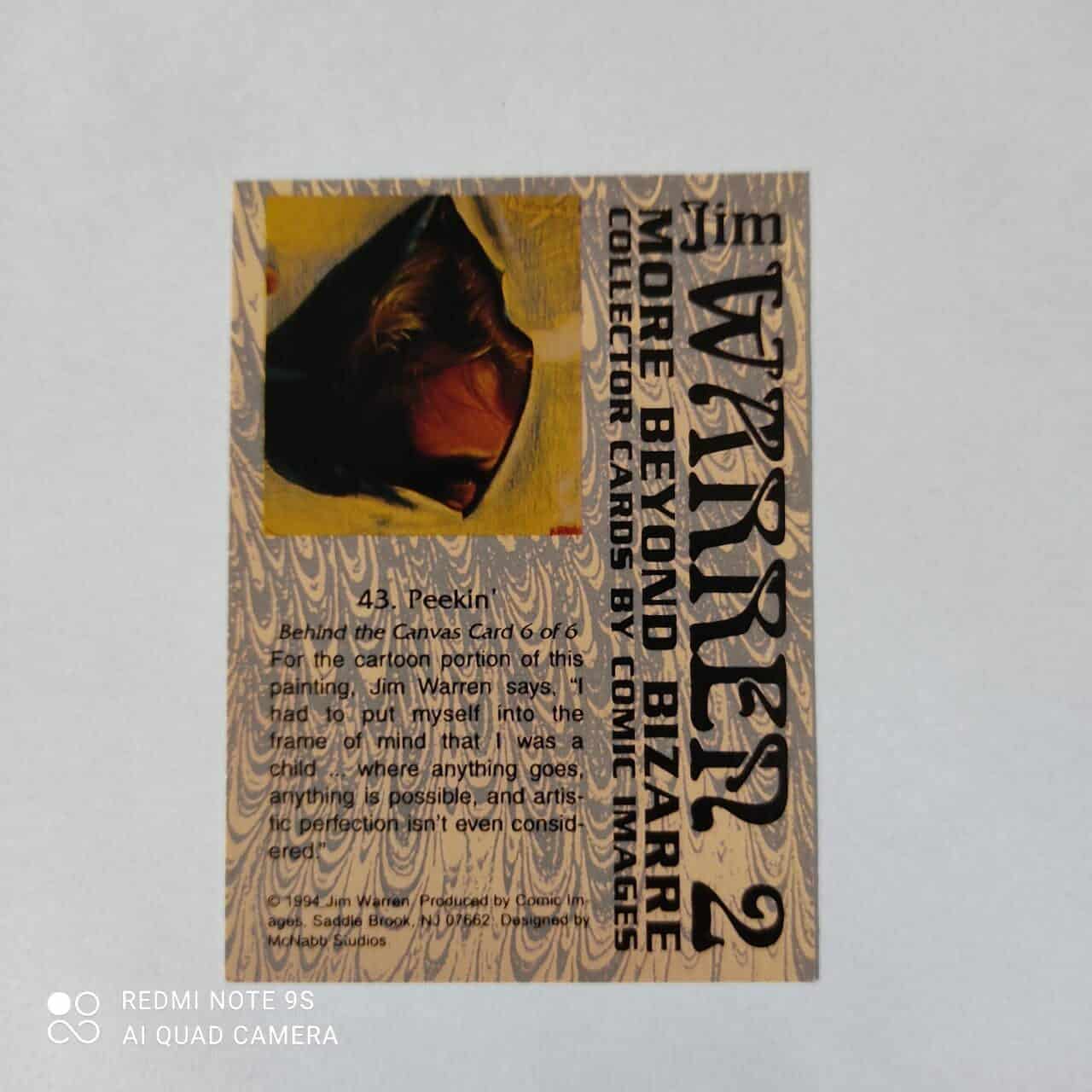 | Casa do Colecionador Card Jim Warren - Série 2 - More Beyond Bizarre - Nº 43 - Peekin' (1994)