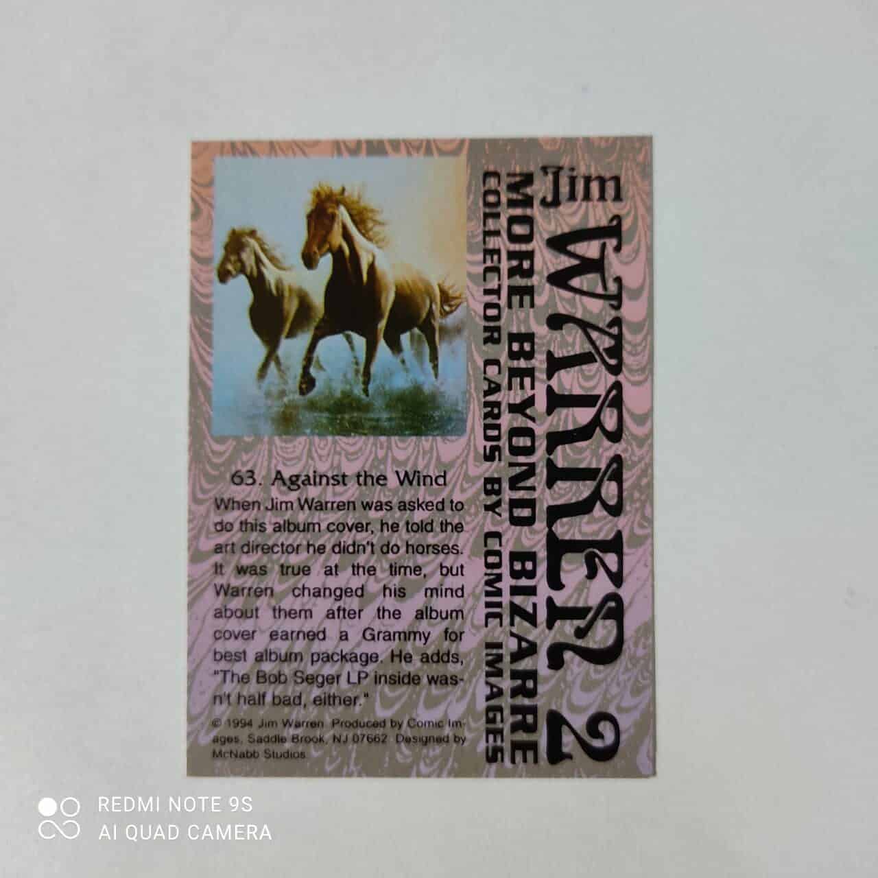 | Casa do Colecionador Card Jim Warren - Série 2 - More Beyond Bizarre - Nº 63 - Against the Wind (1994)