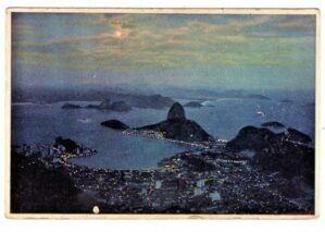 Cartao Foto Postal Rio de Janeiro - Noite de Luar - Anos 60