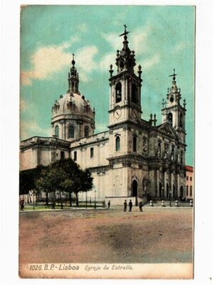 Cartao Postal Antigo - Portugal - Lisboa - Igreja da Estrella - Anos 1900