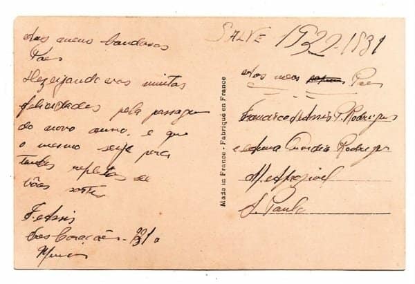 | Casa do Colecionador Cartao Postal - Art Nouveau - Anos 1931 / 1932