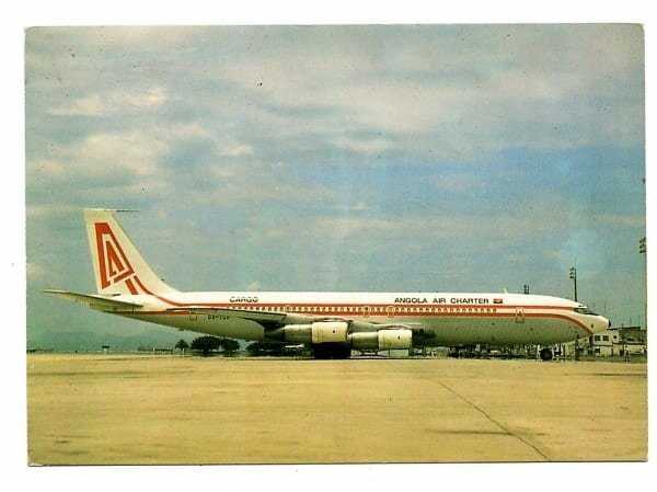 Cartão Postal Avião Boeing 707 324C - Angola Air Charter