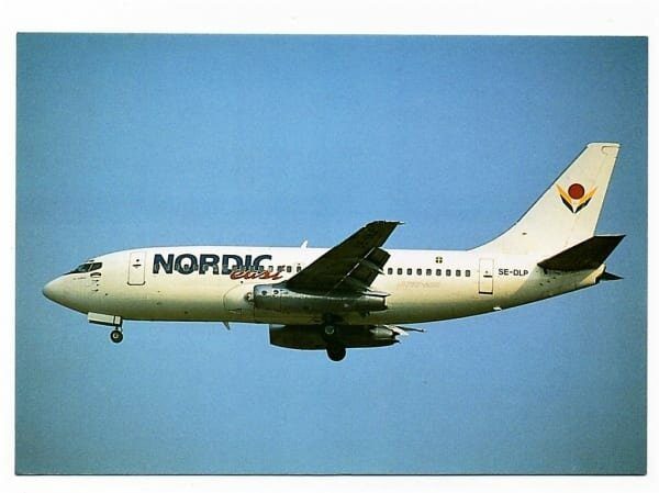 Cartão Postal Avião Boeing 737 - 205 - Nordic East