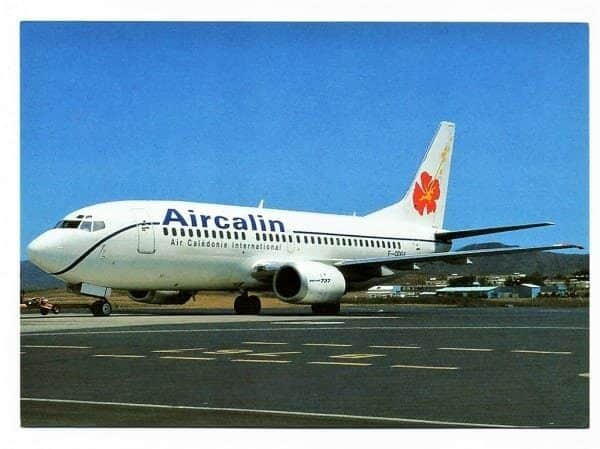 Cartão Postal Avião Boeing 737 - 33A - Air Caledonie International