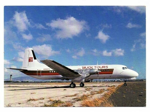Cartão Postal Avião NAMC YS 11A 212 - Tauck Tours