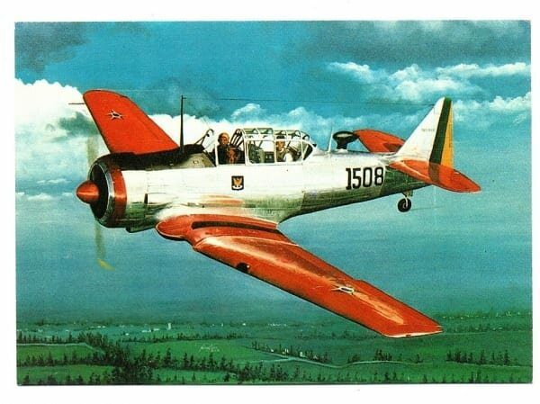 Cartão Postal Avião North American T-6C 1508 - FAB