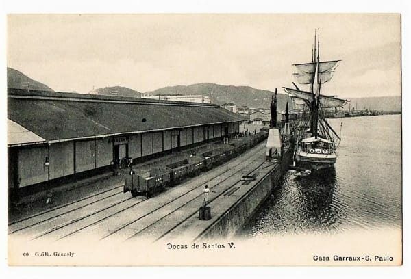 Cartao Postal Docas Santos V - Vista Do Porto - Anos 1900 - Gaensly