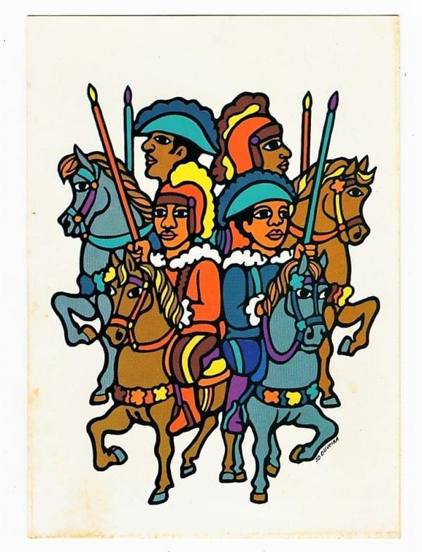 | Casa do Colecionador Cartao Postal Empresa Brasileira Correios e Telegrafos Série Folclore Brasileiro - Cavalhada - 1977