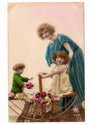 Cartao Postal Fotografico - Art Nouveau - Anos 1910 - ( 9 )