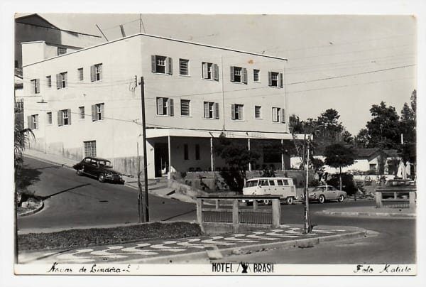 Cartão Postal Fotografico Hotel Brasil - Aguas de Lindoia - SP - Anos 60