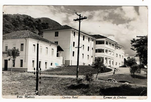 Cartão Postal Fotografico Lindoia Hotel - Aguas de Lindoia - SP - Anos 50