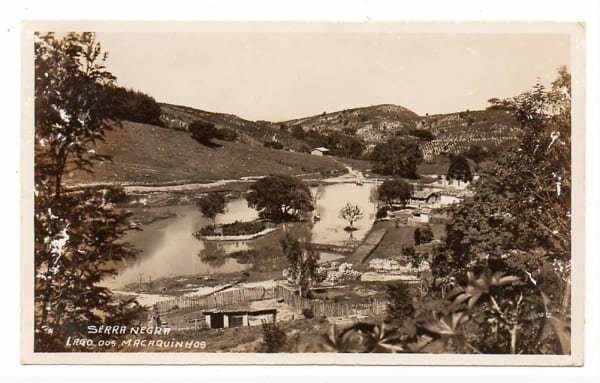 Cartao Postal - Lago dos Macaquinhos - Serra Negra - SP - Decada de 50