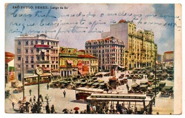 Cartao Postal - Largo da Sé - São Paulo - SP - Anos 30