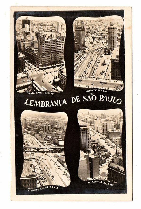 Cartao Postal - Lembrança de São Paulo - SP - Decada de 50