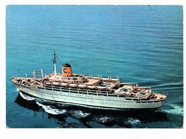 | Casa do Colecionador Cartão Postal Navio T/N Federico C - Linea C - Anos 60