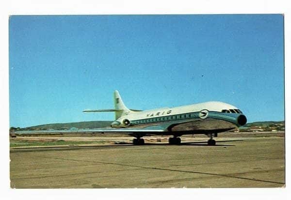 | Casa do Colecionador Cartao Postal Original Varig Caravelle Se-210 - Anos 60
