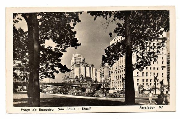 Cartao Postal - Praça da Bandeira - São Paulo - SP - Decada de 50
