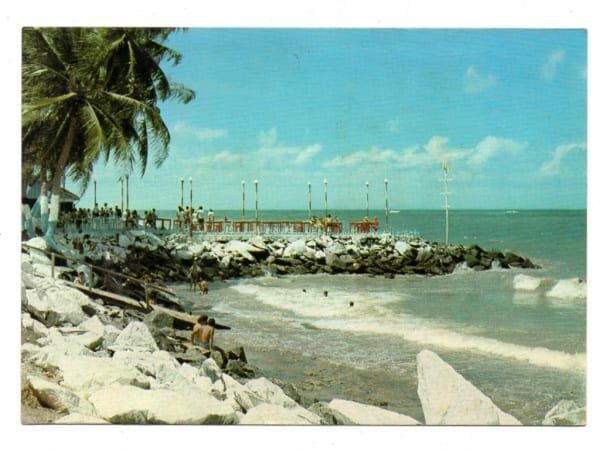 Cartao Postal - Praia do Bairro Novo - Restaurante Tipico - Olinda - Pernambuco - Anos 1970 - Mercator