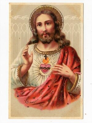 Cartao Postal Sacro - Religioso - Sagrado Coração - Anos 20