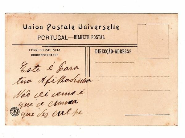 | Casa do Colecionador Cartao Postal Tipografico - Art Nouveau - Anos 1912 ( 2 )