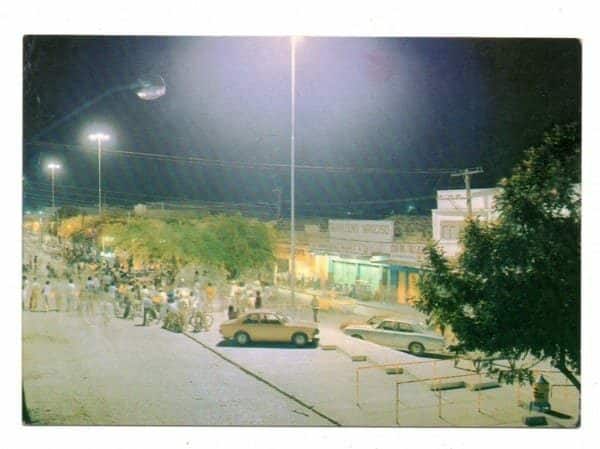 Cartao Postal - Vista Noturna Praça Manoel André - Arapiraca - Alagoas - Anos 1970 - Paraná Cart