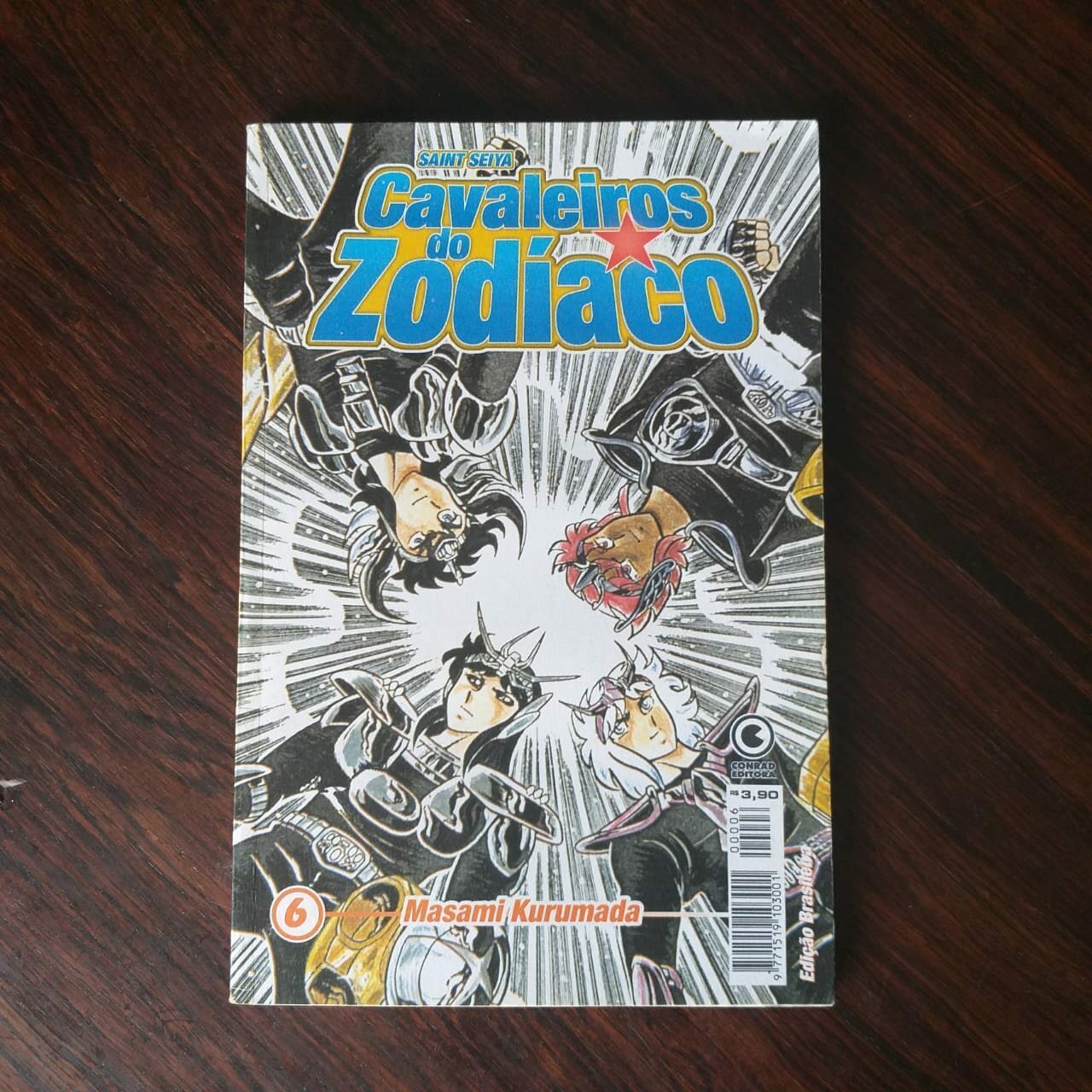 | Casa do Colecionador Cavaleiros do Zodíaco (Saint Seiya) Nº 06 (Editora Conrad) Abril 2001 (Mangá)