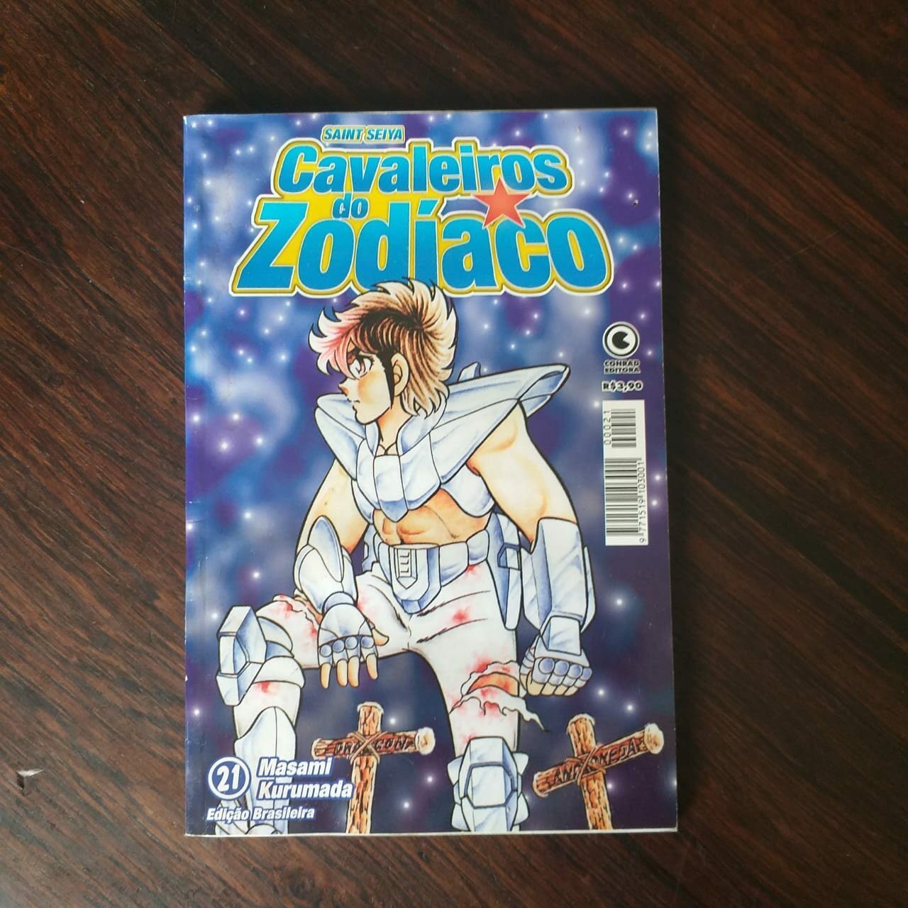 | Casa do Colecionador Cavaleiros do Zodíaco (Saint Seiya) Nº 21 (Editora Conrad) Julho 2002 (Mangá)