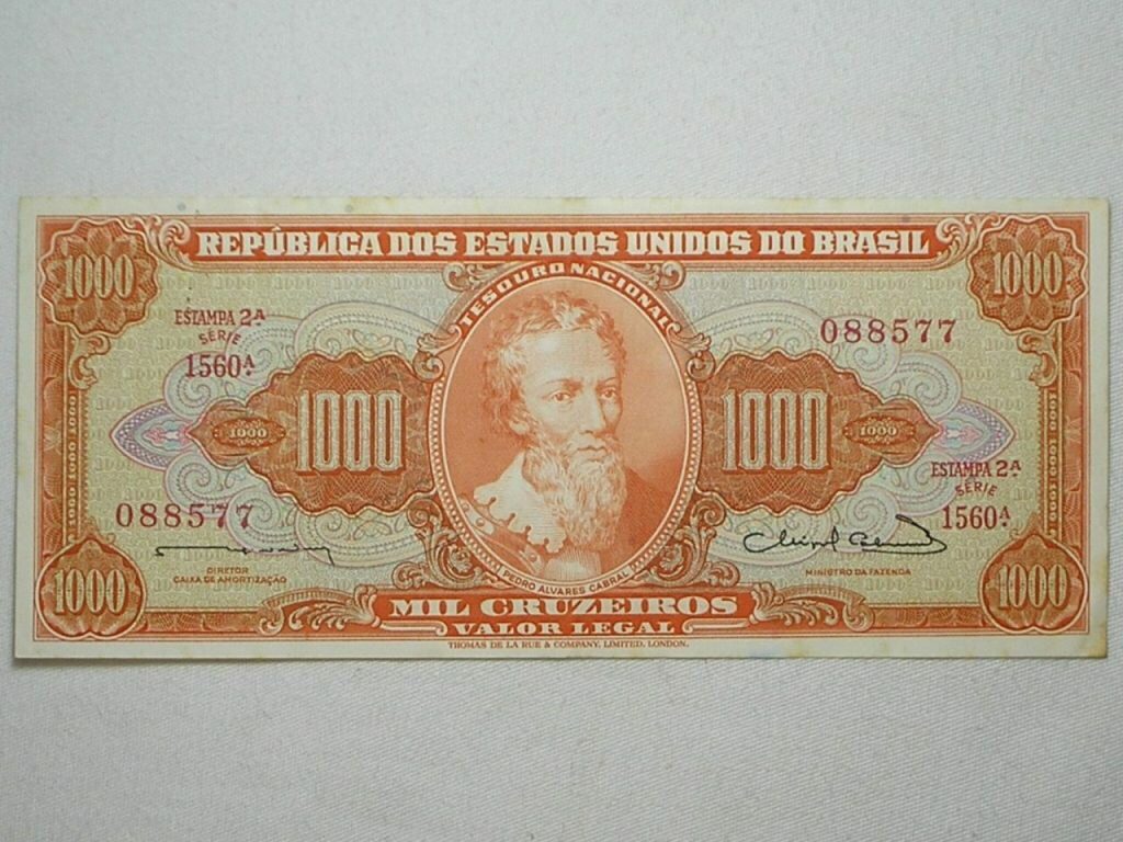 | Casa do Colecionador Cedula 1.000 Cruzeiros C-106 / 088577 - Abobrinha / Soberba