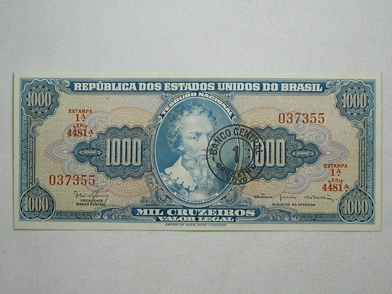 | Casa do Colecionador Cedula 1.000 Cruzeiros C-121 / Flor De Estampa / 037355