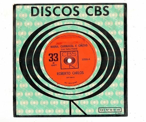 Disco - Compacto Simples - Roberto Carlos - Maria Carnaval e Cinzas - Vinil - Anos 60