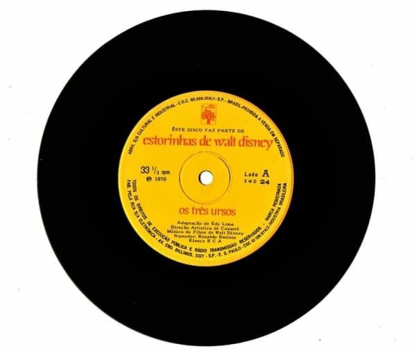 | Casa do Colecionador Disco Compacto - Vinil - Estorinhas de Walt Disney - Os Tres Ursos - Anos 70