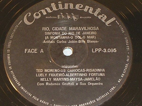 | Casa do Colecionador Disco Vinil - Rio Cidade Maravilhosa com o Hino do Rio de Janeiro Cidade Maravilhosa com Risadinha e Jamelão