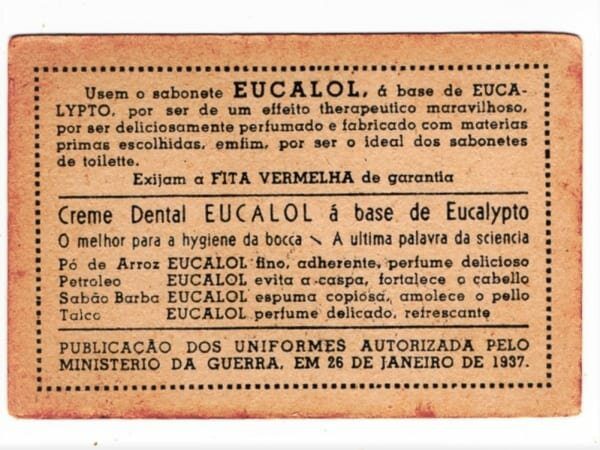 | Casa do Colecionador Estampas Eucalol - Uniformes do Brasil - Imperio - Série 95 - Estampa 6 - Anos 30 / 40 - 1° Emissão