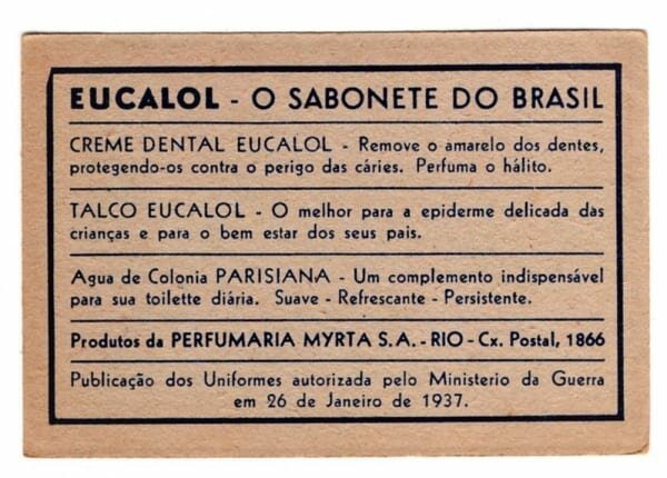 | Casa do Colecionador Estampas Eucalol - Uniformes do Brasil - Republica - Série 113 - Estampa 4 - Anos 40 / 50 - 2° Emissão