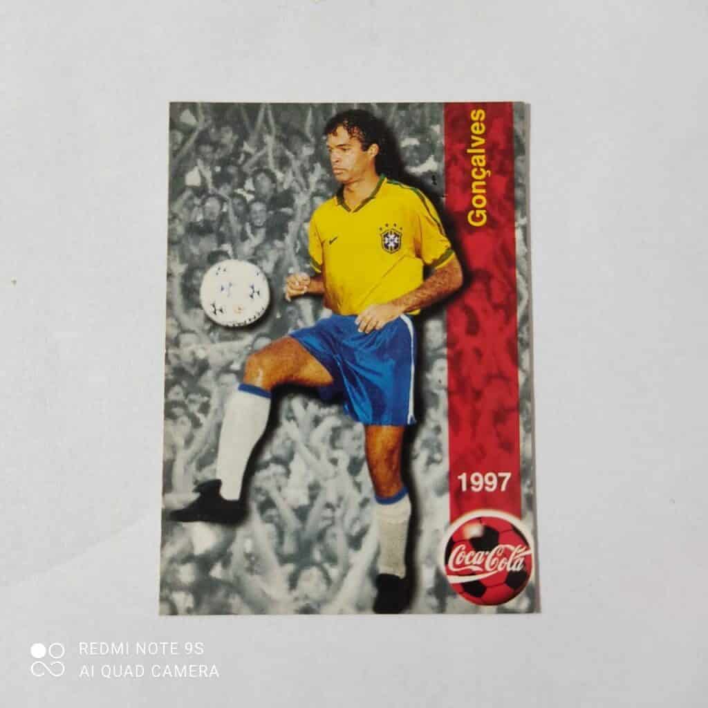 Futcard Coca Cola - Panini - Seleção Brasileira - Copa América 1997 Nº 06 - Gonçalves