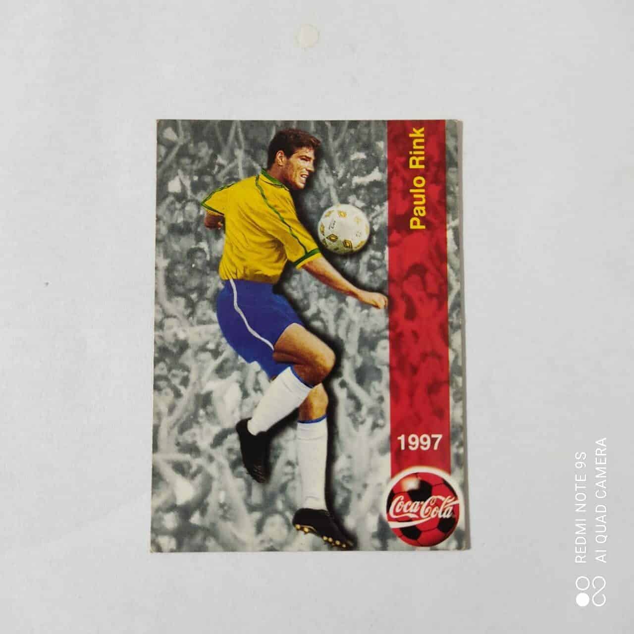 Futcard Coca Cola - Panini - Seleção Brasileira - Copa América 1997 Nº 07 - Paulo Rink