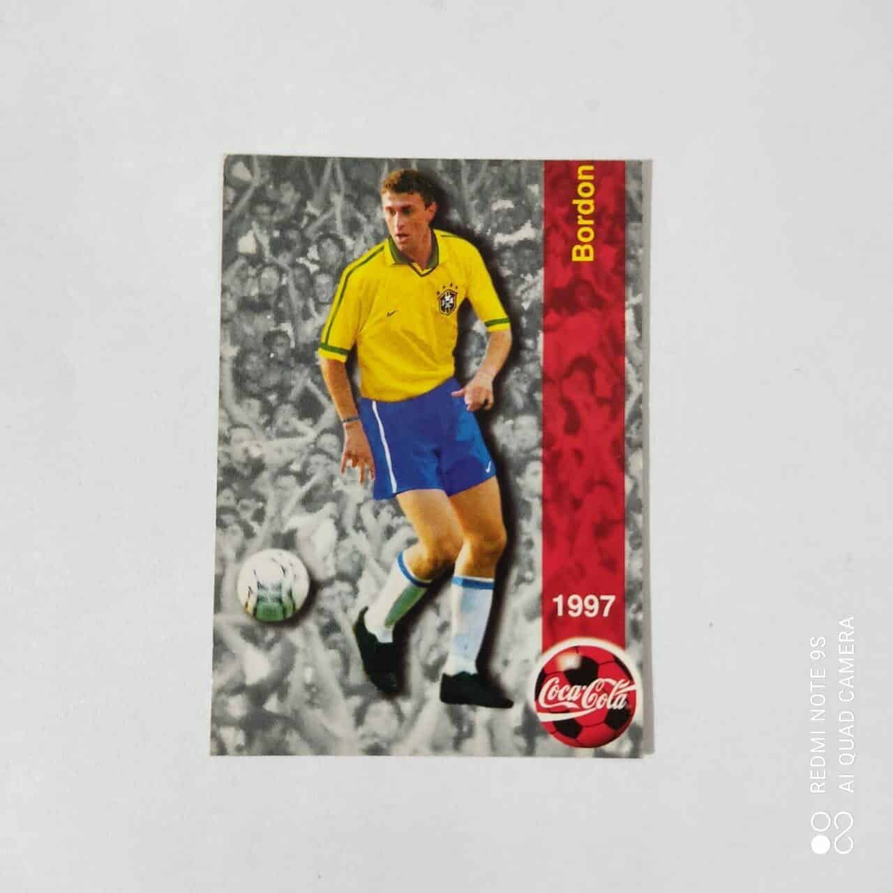 Futcard Coca Cola - Panini - Seleção Brasileira - Copa América 1997 Nº 13 - Bordon