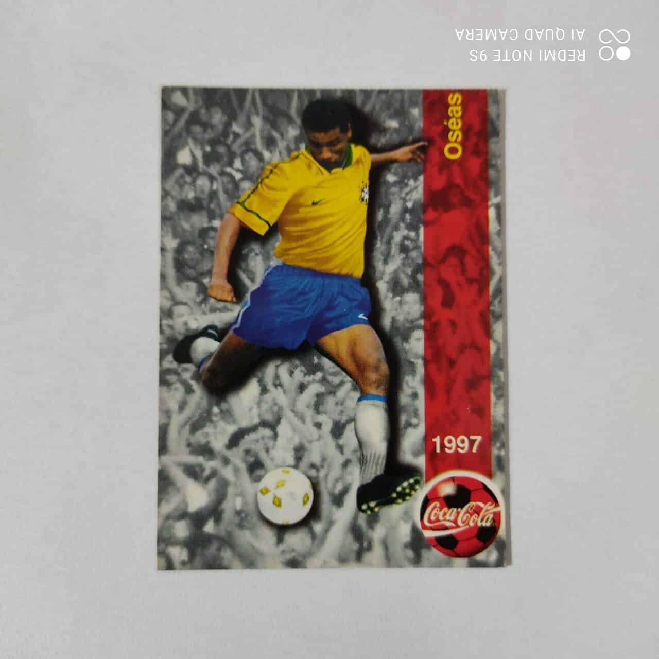 Futcard Coca Cola - Panini - Seleção Brasileira - Copa América 1997 Nº 36 - Oséas