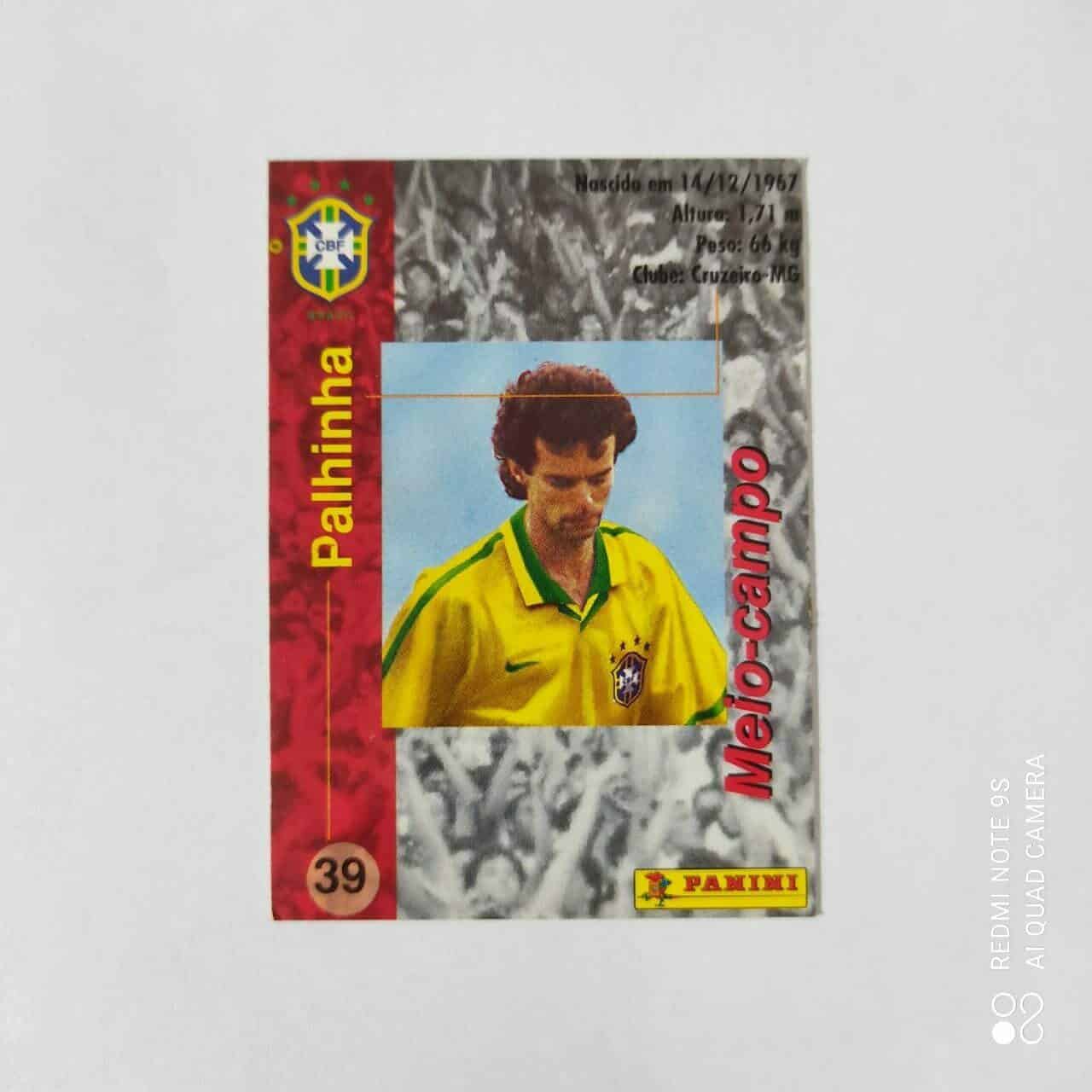 | Casa do Colecionador Futcard Coca Cola - Panini - Seleção Brasileira - Copa América 1997 Nº 39 - Palhinha